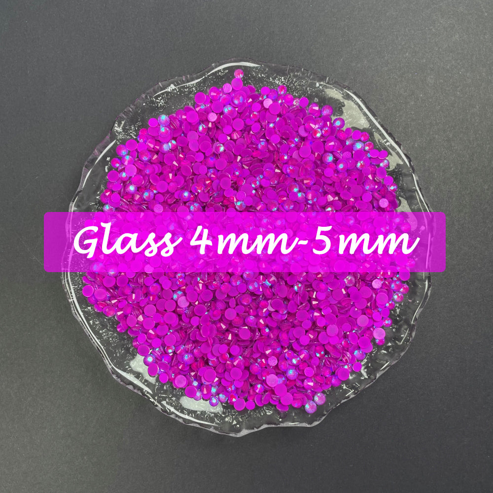 【A135】Glass Rhinestones Gems 4mm-5mm Mixed