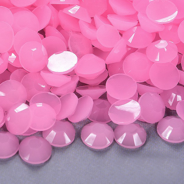 【A129】3mm-5mm Mixed Solid Opaque Resin Rhinestones Gems