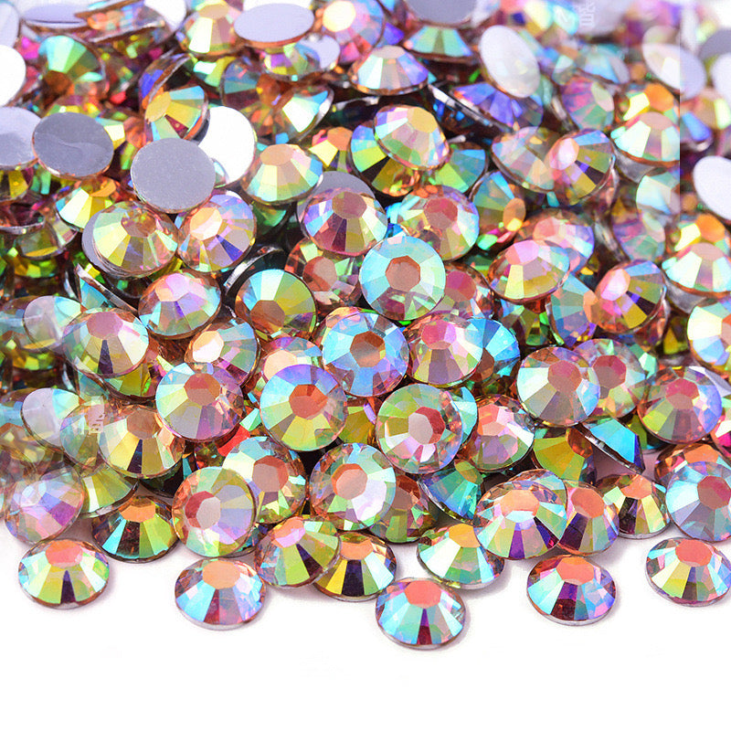 [ A145 ] Silver Back AB Color Rhinestones  3mm-5mm