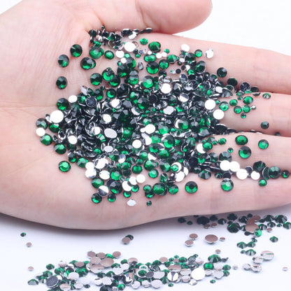 【A131】Silver Back Resin Rhinestones flatback, 3mm-5mm Mixed, DIY, Nail Art, Tumbler