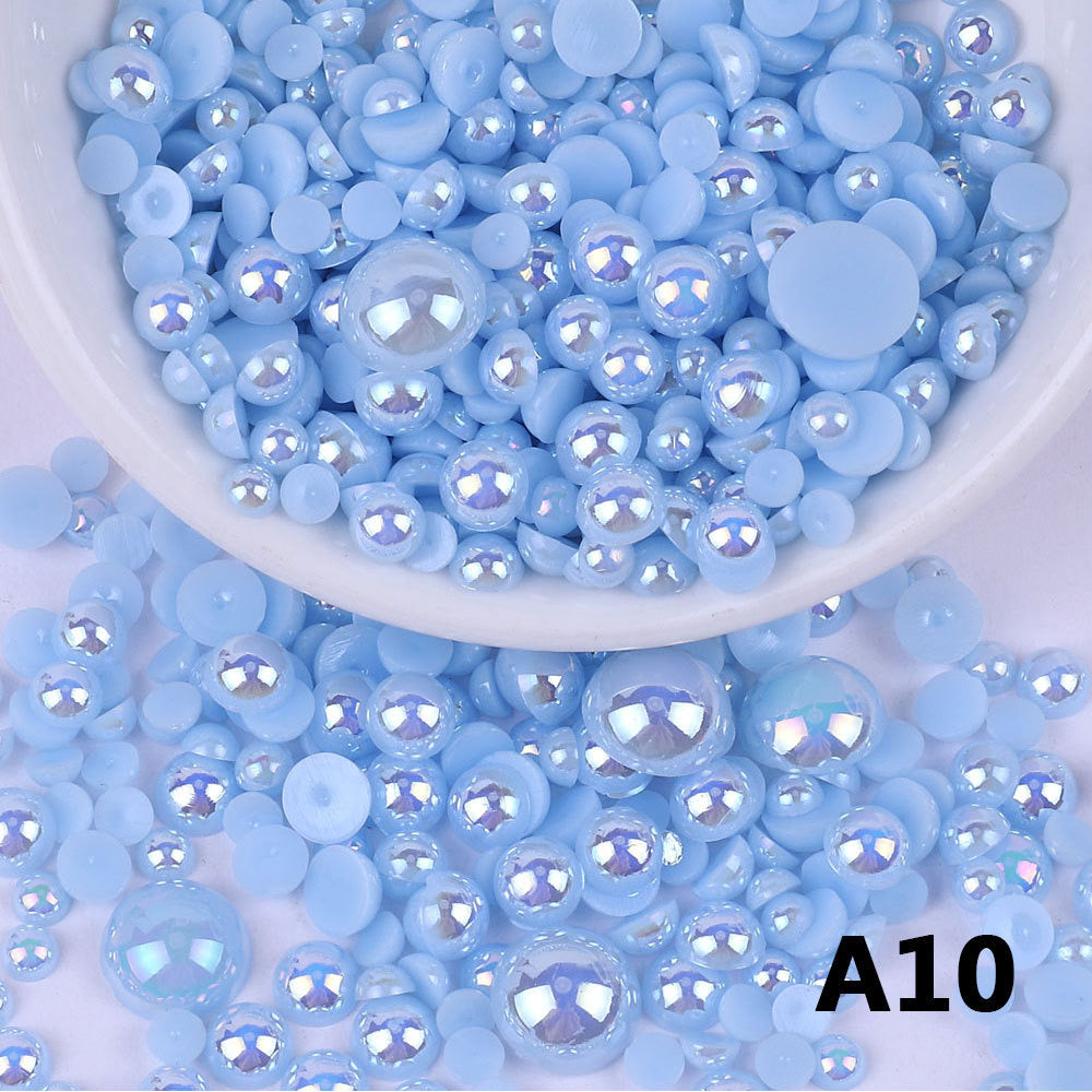 AB Color Half Pearls 3-10mm Mixed