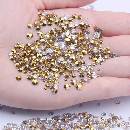 【A128】 Mixed 3mm-5mm Jelly AB Flatback Resin Rhinestone Gems