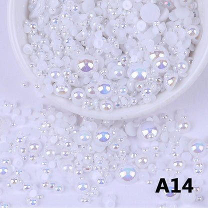 AB Color Half Pearls 3-10mm Mixed