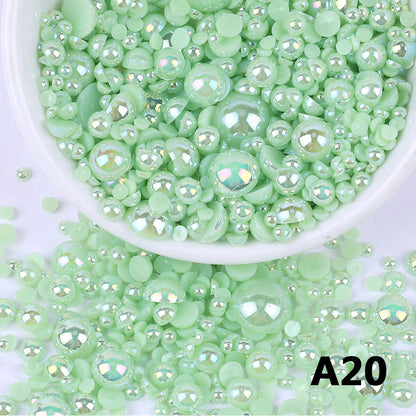 AB Color Half Pearls 3-10mm Mixed