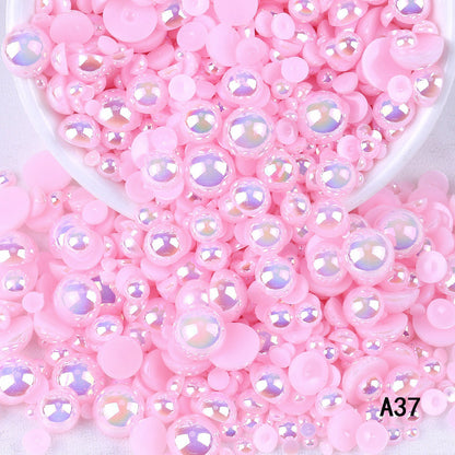 AB Color Half Pearls 3-10mm Mixed