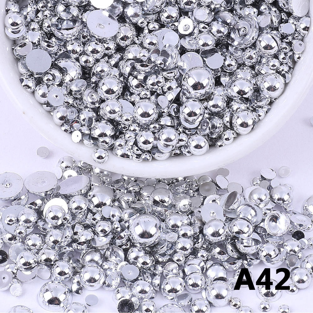 AB Color Half Pearls 3-10mm Mixed