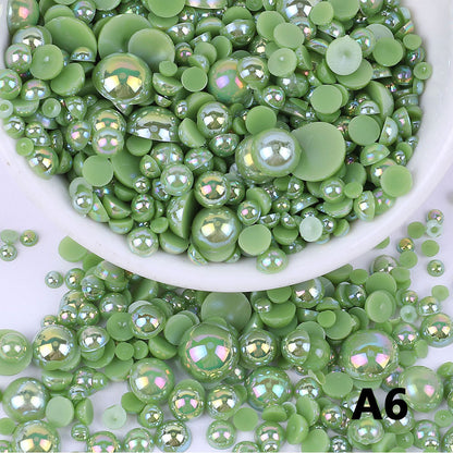 AB Color Half Pearls 3-10mm Mixed