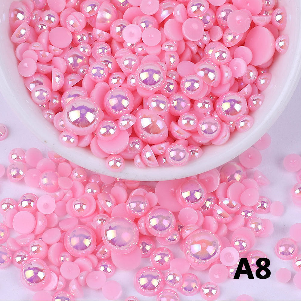 AB Color Half Pearls 3-10mm Mixed