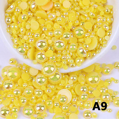 AB Color Half Pearls 3-10mm Mixed