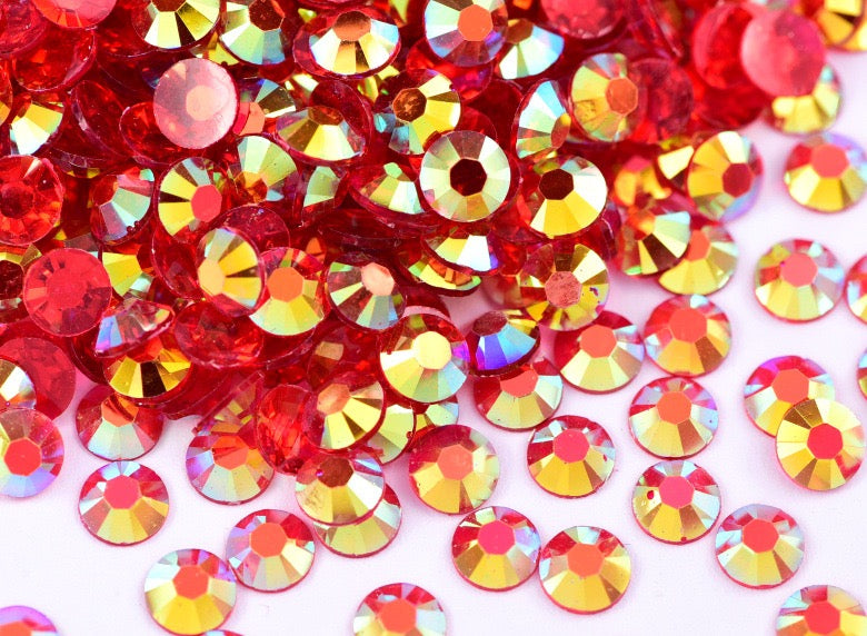 NEW [ A140] Big Size 6mm Transparent AB Resin Rhinestone.