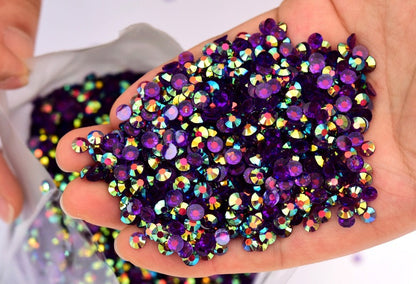 NEW [ A140] Big Size 6mm Transparent AB Resin Rhinestone.