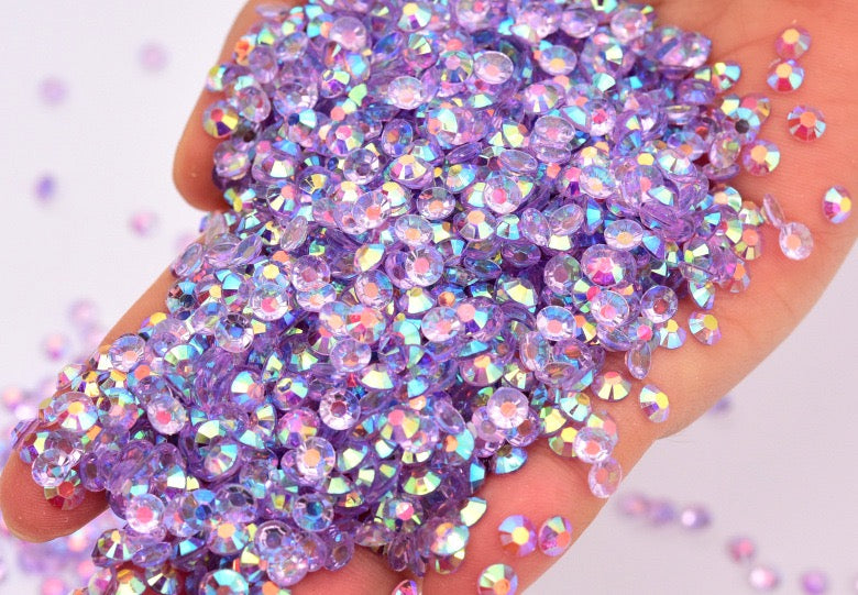 NEW [ A140] Big Size 6mm Transparent AB Resin Rhinestone.