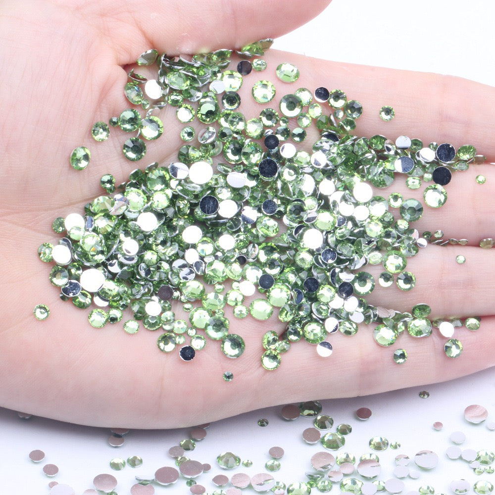 【A131】Silver Back Resin Rhinestones flatback, 3mm-5mm Mixed, DIY, Nail Art, Tumbler