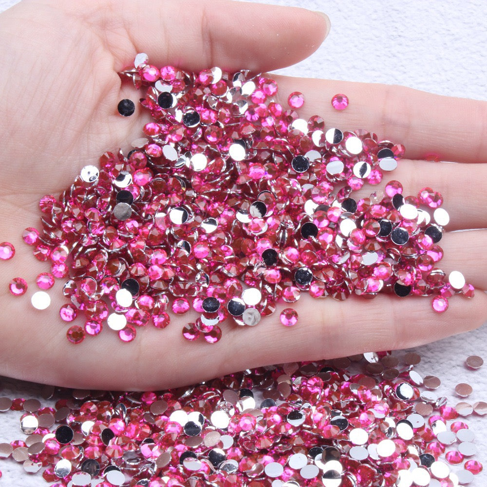 【A131】Silver Back Resin Rhinestones flatback, 3mm-5mm Mixed, DIY, Nail Art, Tumbler