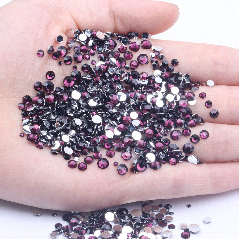 【A131】Silver Back Resin Rhinestones flatback, 3mm-5mm Mixed, DIY, Nail Art, Tumbler