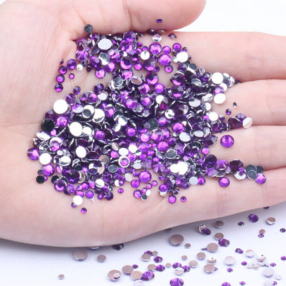 【A131】Silver Back Resin Rhinestones flatback, 3mm-5mm Mixed, DIY, Nail Art, Tumbler